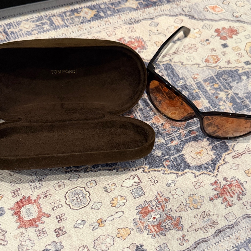 Tom Ford Black Arabella Frame Sunglasses With Brown Lenses